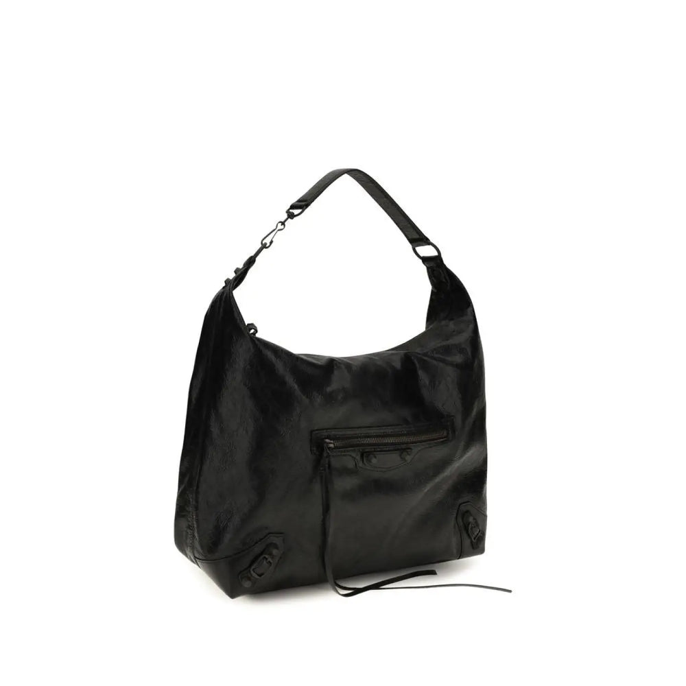 Balenciaga Black Lamb Ovis Aries Shoulder Bag