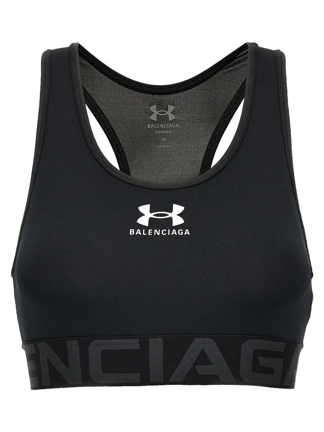 Balenciaga Black Polyester Sport Bra