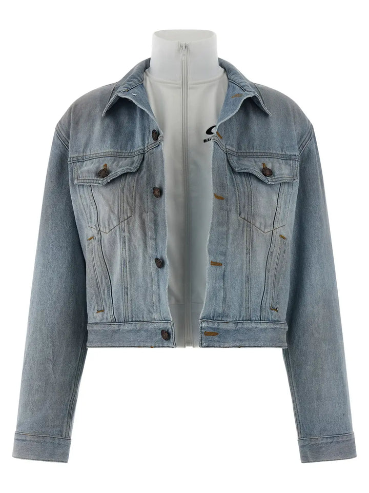 Balenciaga Blue Cotton Denim Jacket