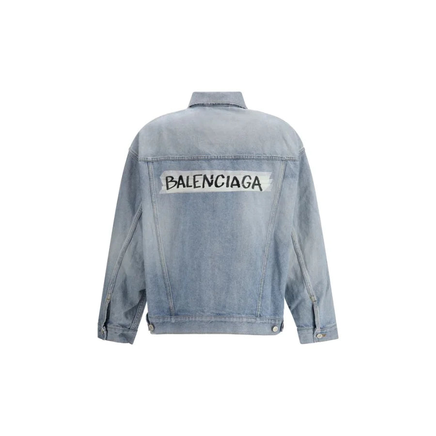 Balenciaga Blue Cotton Denim Jacket