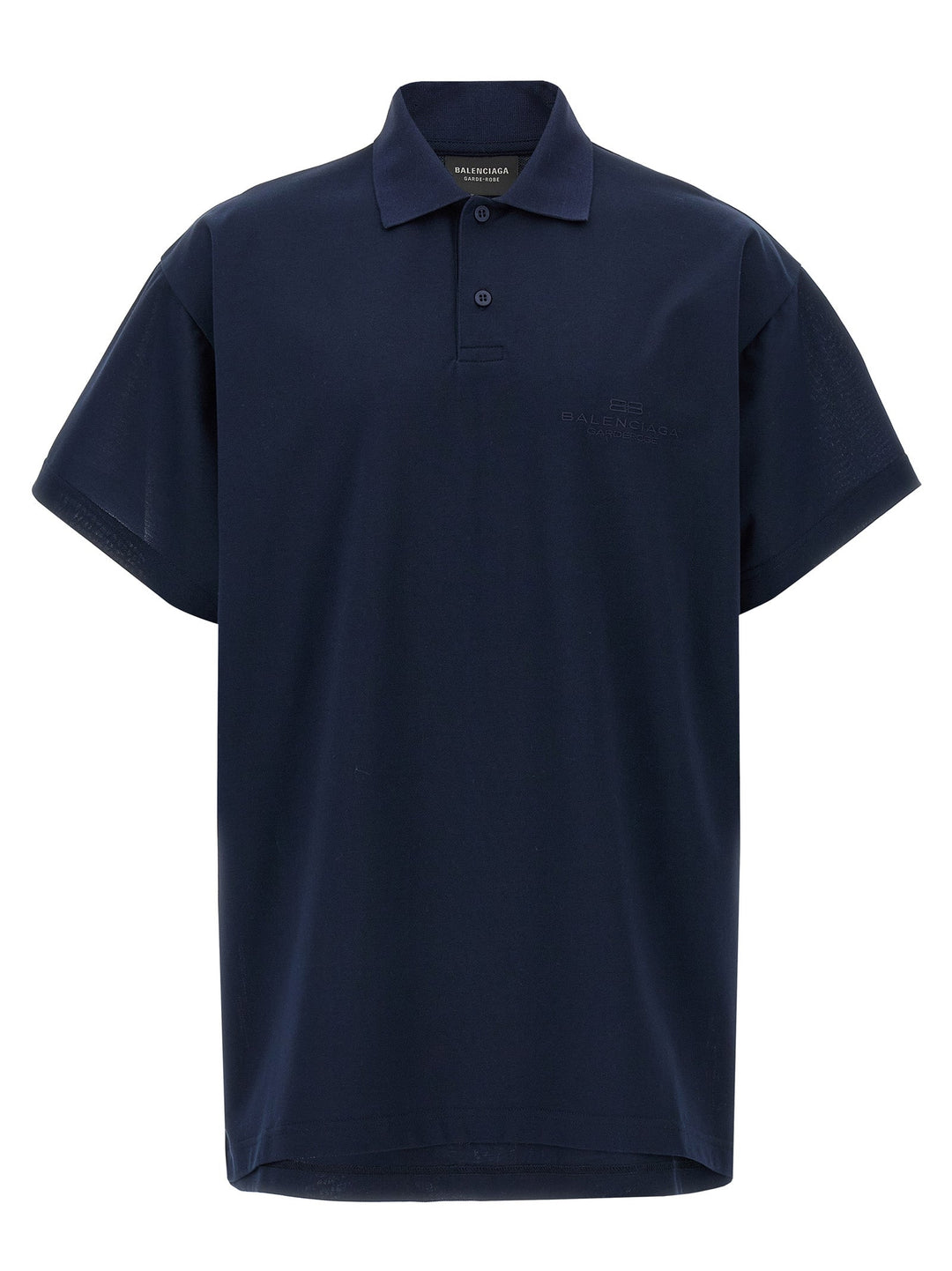 Balenciaga Blue Cotton Polo Shirt