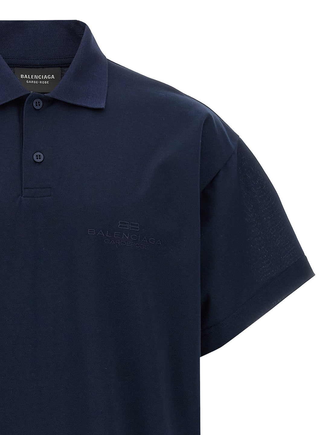 Balenciaga Blue Cotton Polo Shirt