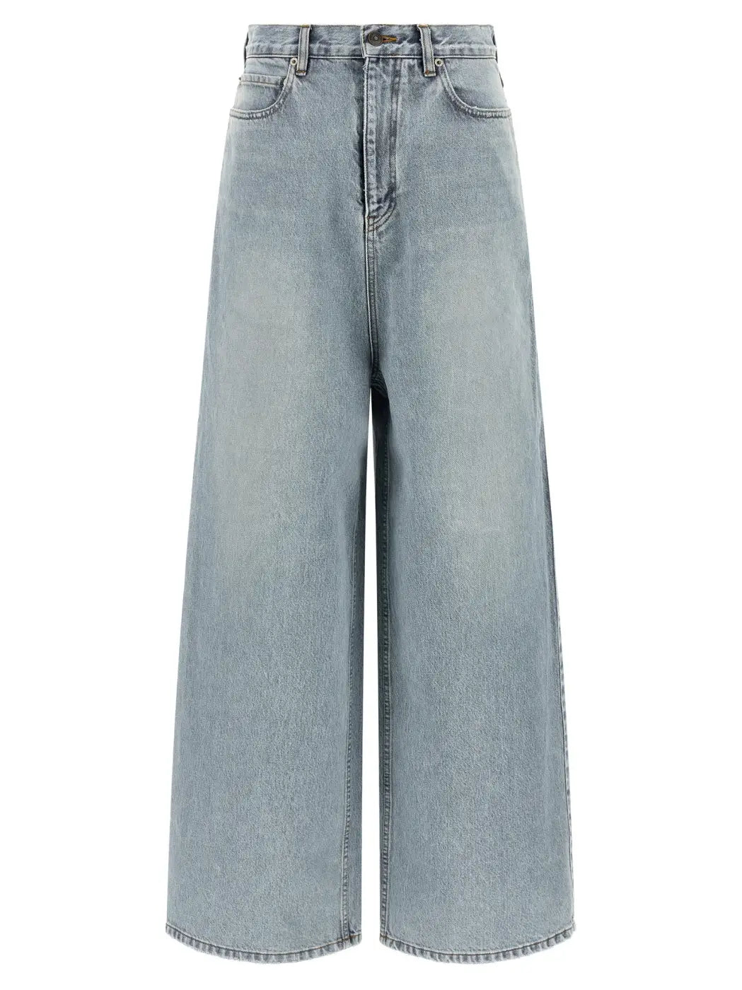 Balenciaga Blue Cotton Relaxed Fit Jeans