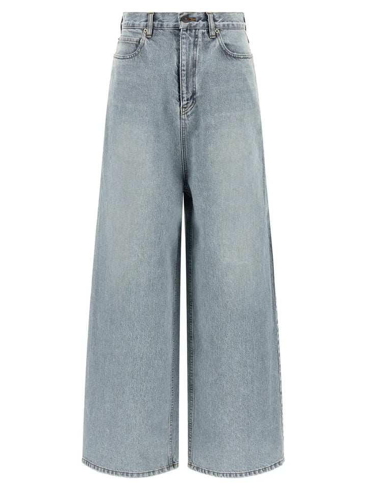 Balenciaga Blue Cotton Relaxed Fit Jeans