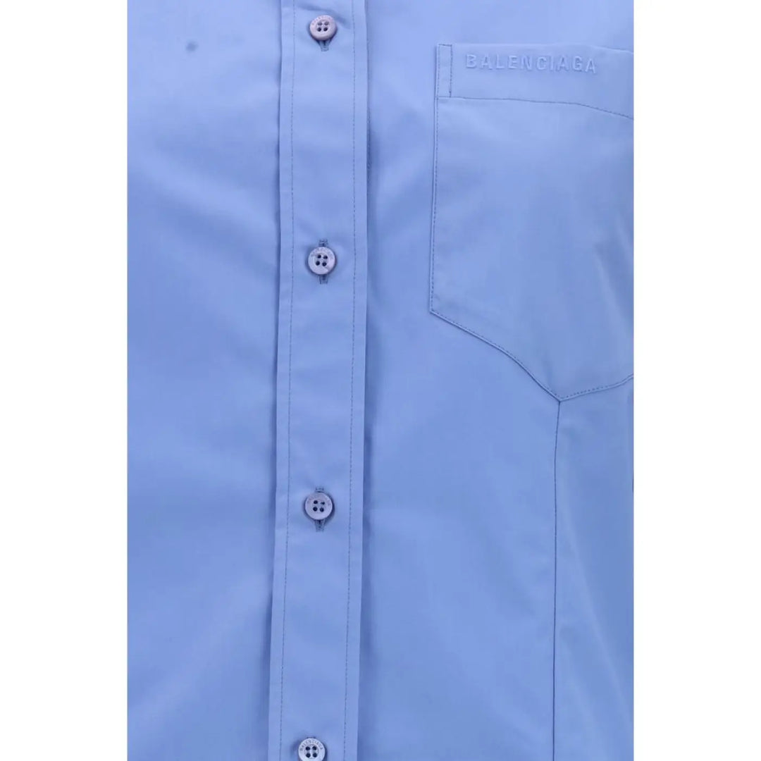 Balenciaga Blue Cotton Shirt