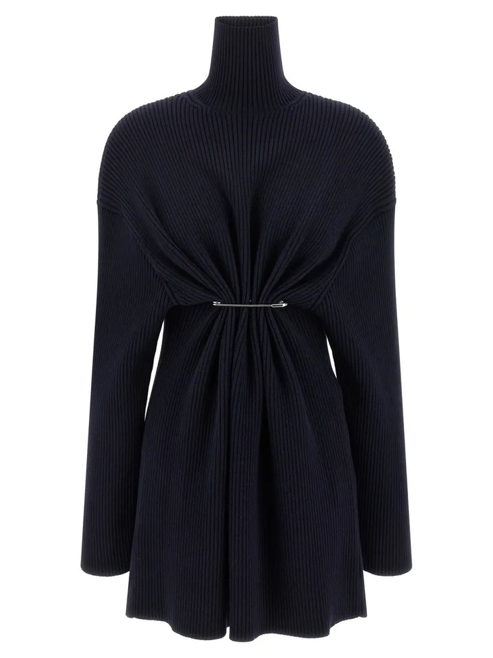 Balenciaga Blue Wool Short Dress