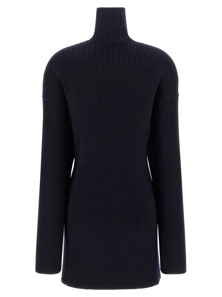 Balenciaga Blue Wool Short Dress