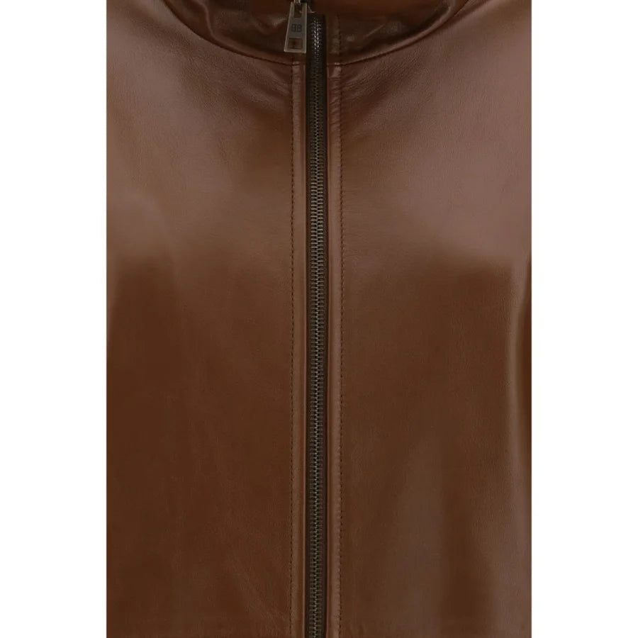 Balenciaga Brown Lamb Leather Bomber
