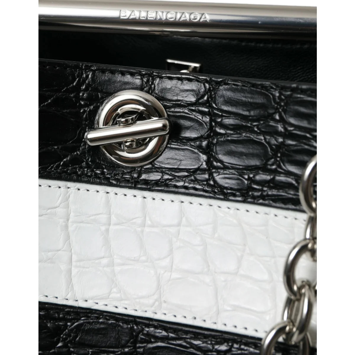 Balenciaga Crocodile Leather Maxi Bucket Bag Glamour