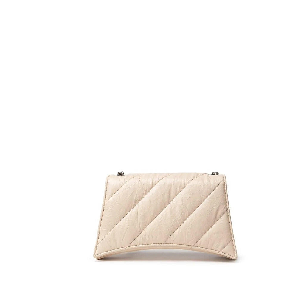 Balenciaga Crush Beige Bag Quilted Leather Luxury Statement