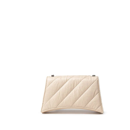 Balenciaga Crush Beige Bag Quilted Leather Luxury Statement