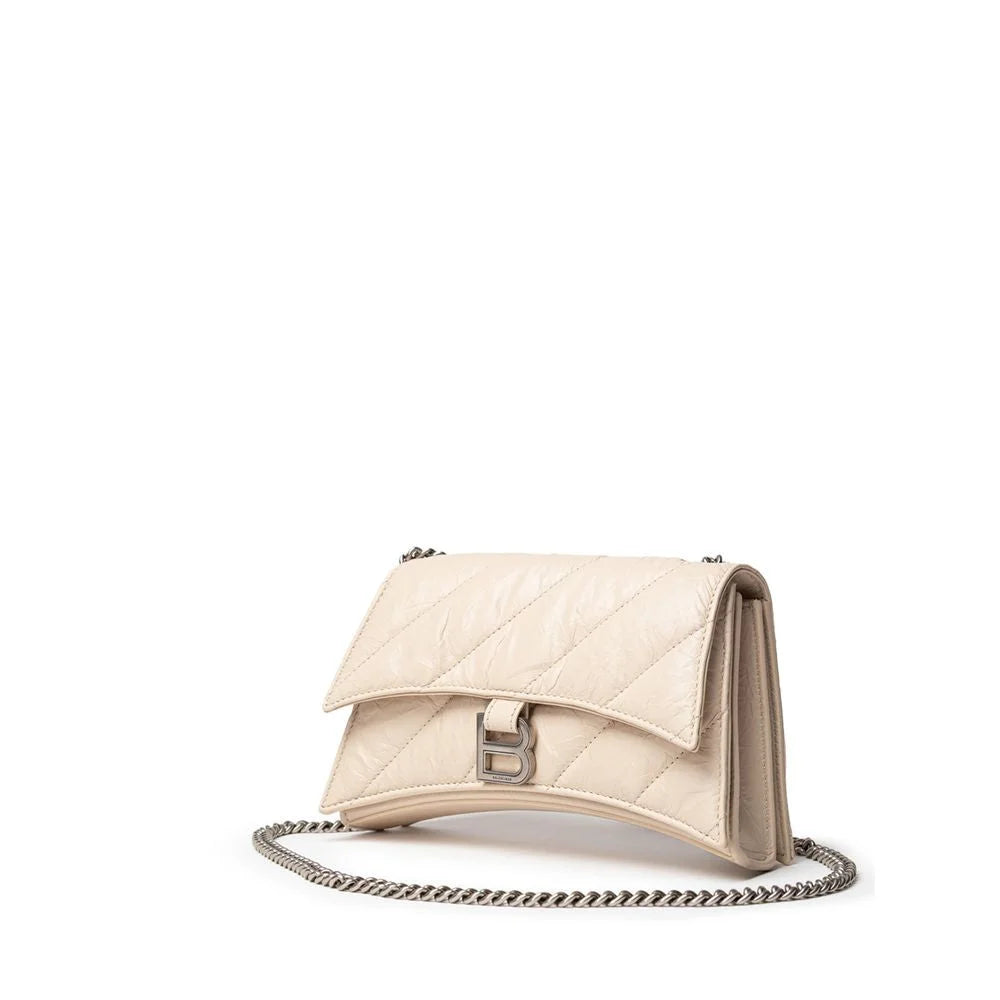 Balenciaga Crush Beige Bag Quilted Leather Luxury Statement