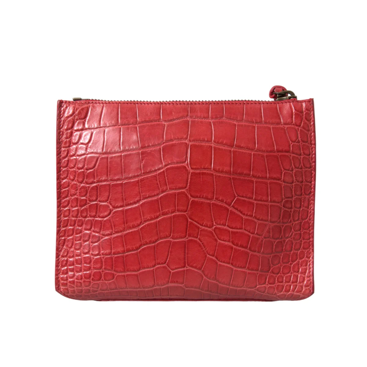 Balenciaga Exotic Red Alligator Clutch Luxury Unleashed