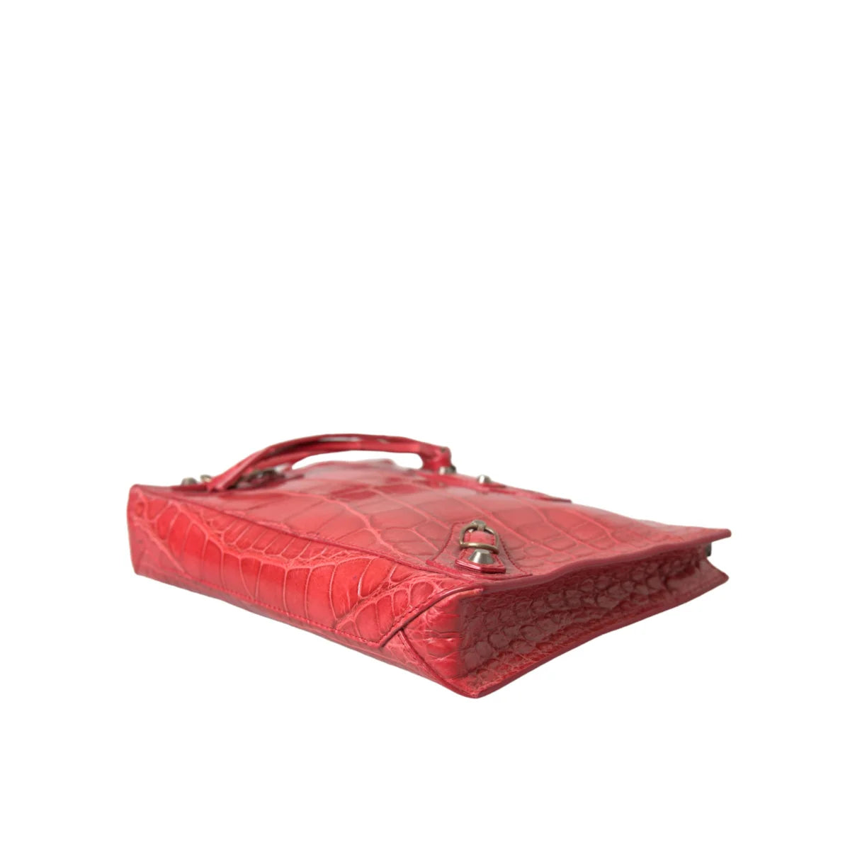 Balenciaga Exotic Red Alligator Clutch Luxury Unleashed