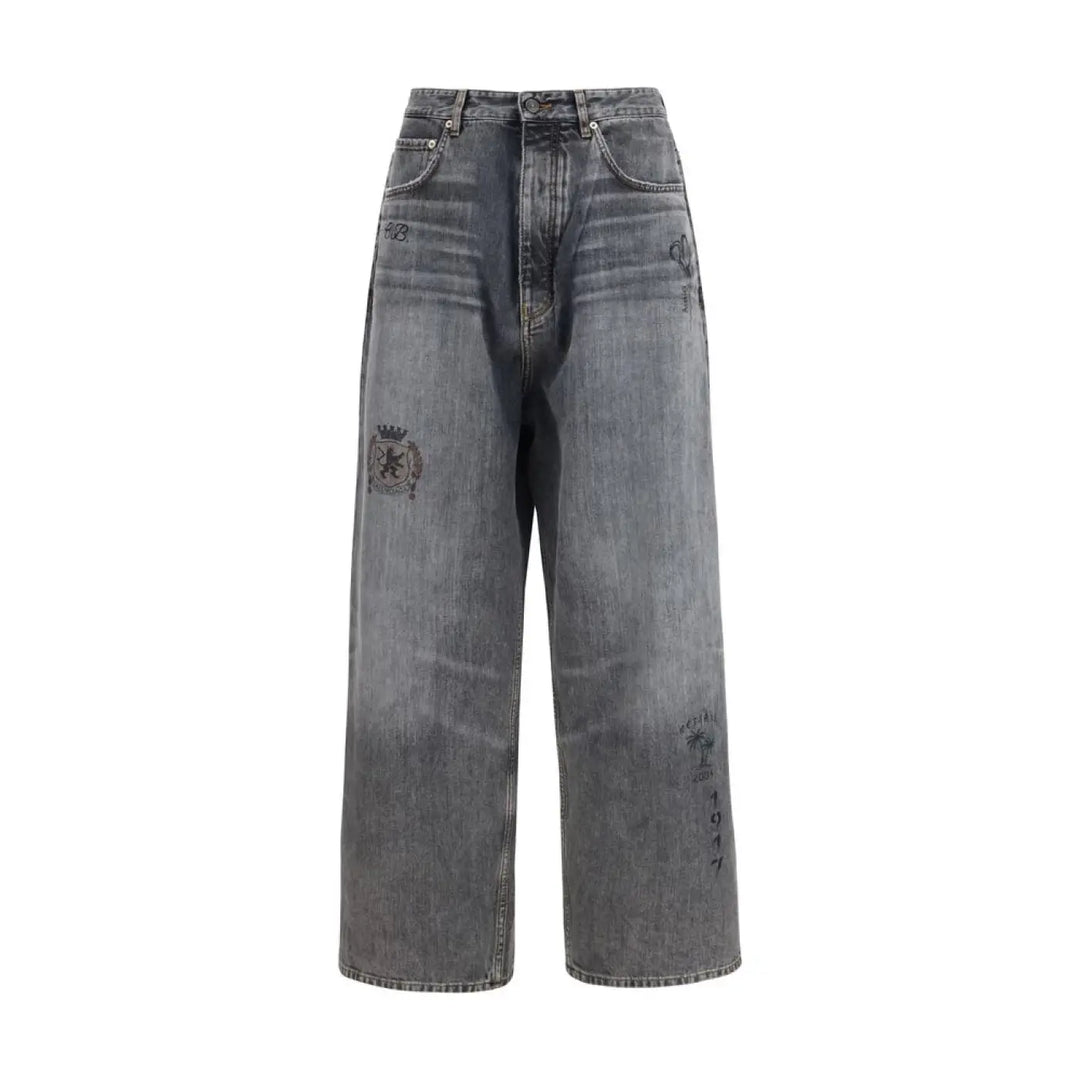 Balenciaga Gray Cotton Casual Pants