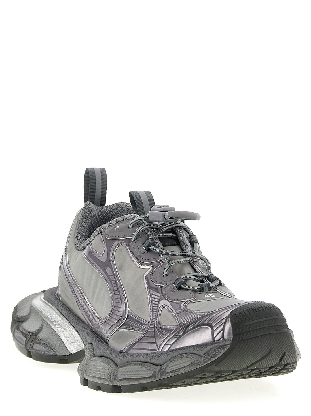 Balenciaga Gray Polyester Athletic Sneakers