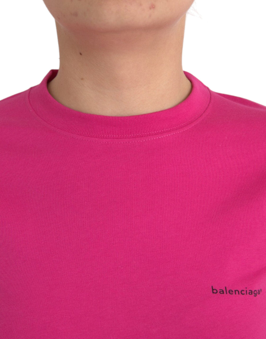 Balenciaga - Pink Cotton Crew Neck Short Sleeves Tee T-shirt