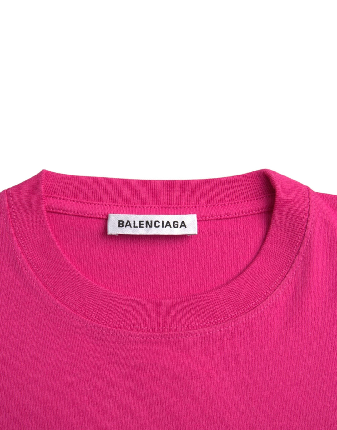 Balenciaga - Pink Cotton Crew Neck Short Sleeves Tee T-shirt