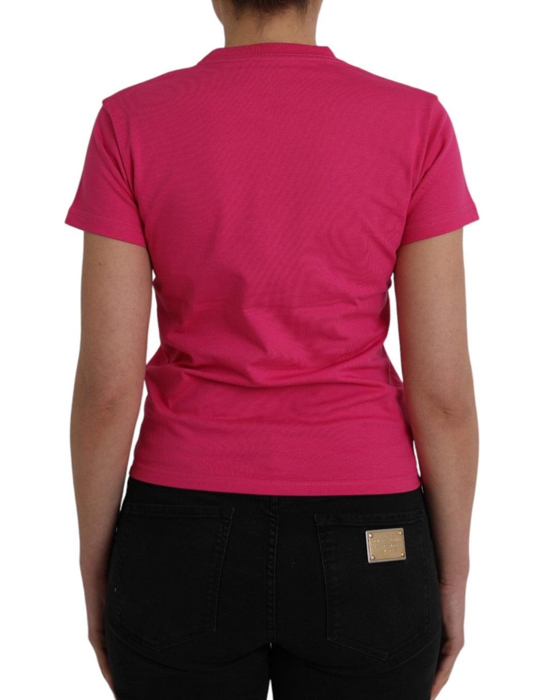 Balenciaga - Pink Cotton Crew Neck Short Sleeves Tee T-shirt