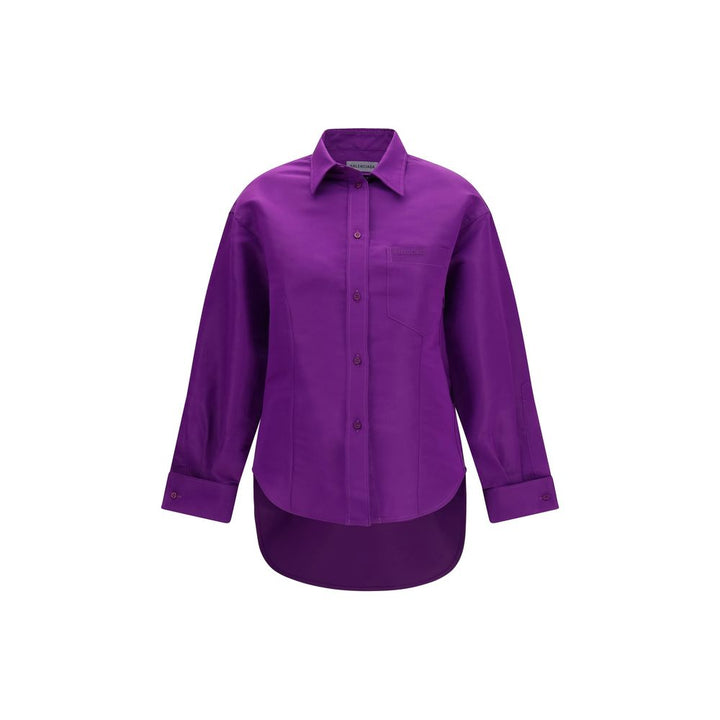 Balenciaga Shirts - Purple Cotton Shirt