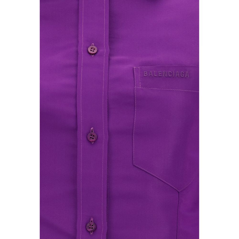 Balenciaga Shirts - Purple Cotton Shirt