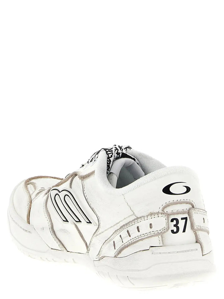 Balenciaga White Calfskin Athletic Sneakers