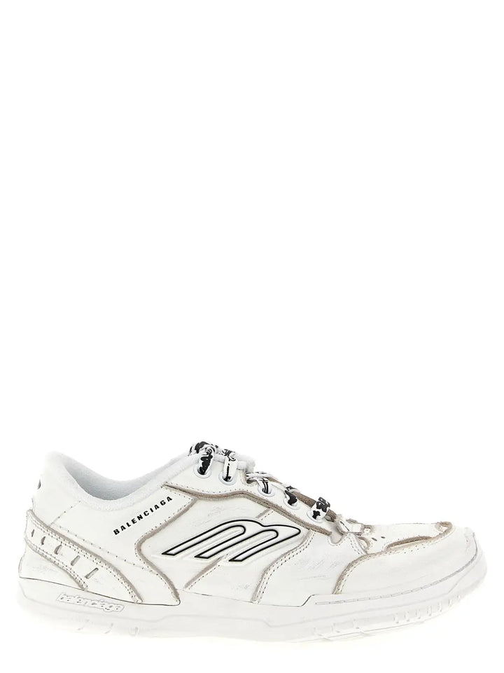 Balenciaga White Calfskin Athletic Sneakers