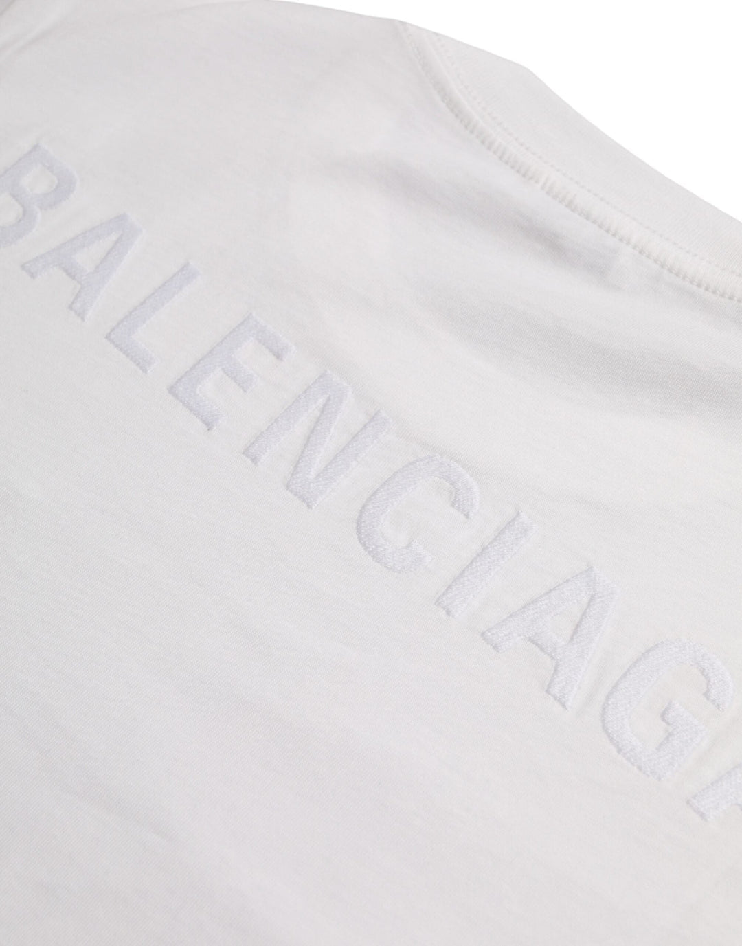 Balenciaga - White Cotton Crew Neck Short Sleeves T-shirt