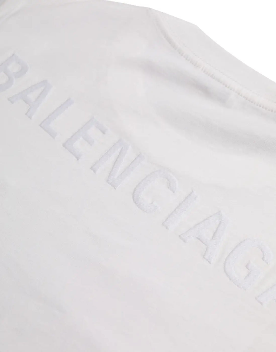 Balenciaga White Cotton Crew Neck Short Sleeves T-shirt