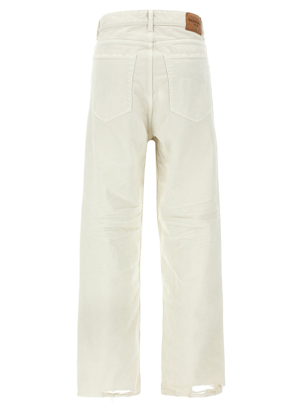 Balenciaga White Cotton Jeans Denim