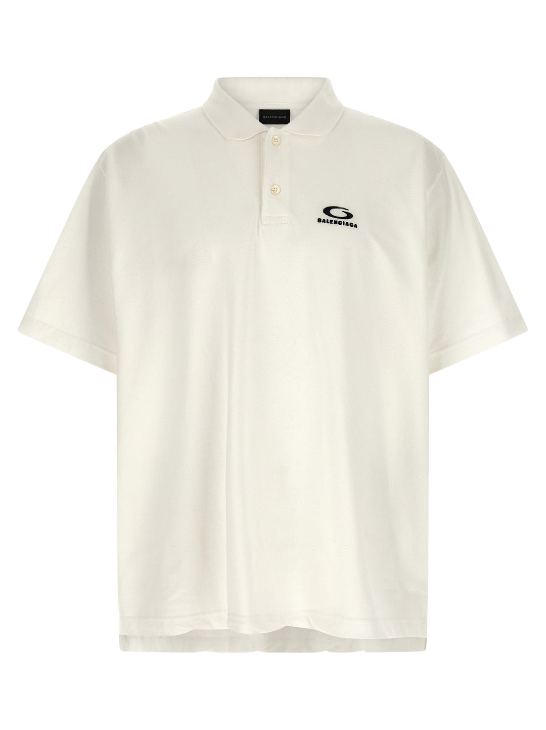 Balenciaga White Cotton Polo Shirt