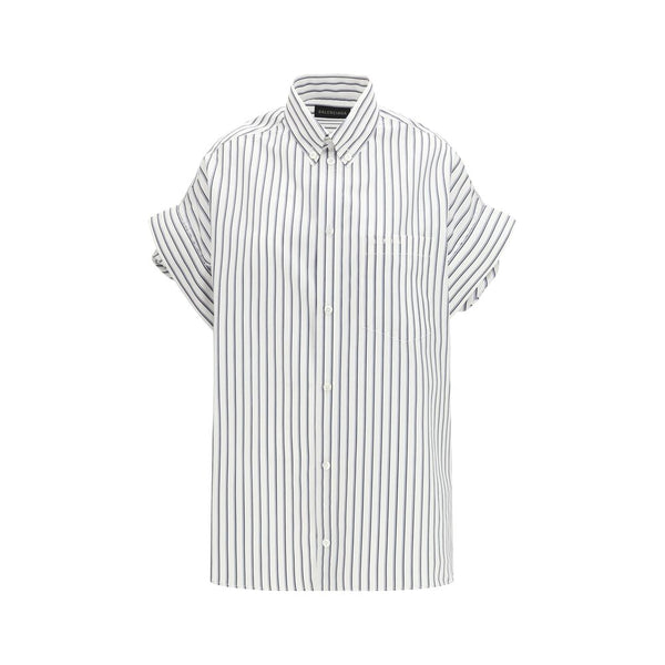 Balenciaga Shirts - White Cotton Shortsleeve Shirt