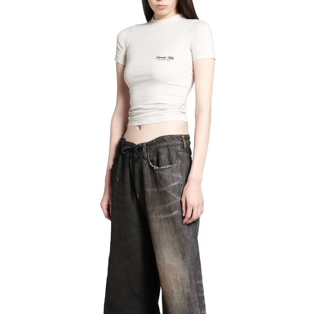 Balenciaga White Cotton T-Shirt