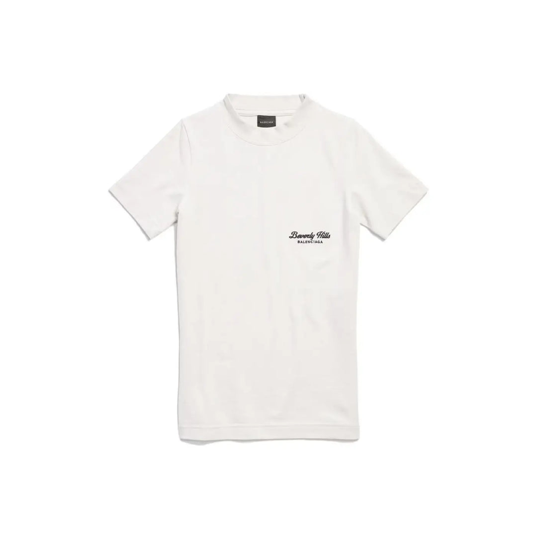 Balenciaga White Cotton T-Shirt