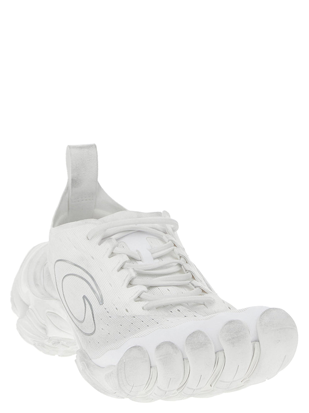 Balenciaga White Polyester Athletic Sneakers