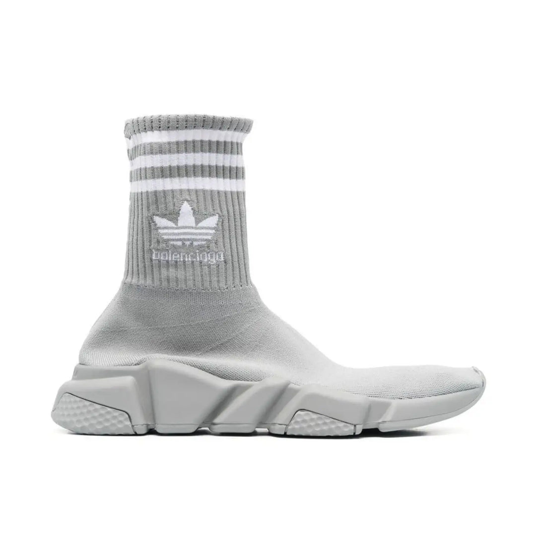BALENCIAGA X ADIDAS Gray Nylon Athletic Sneakers