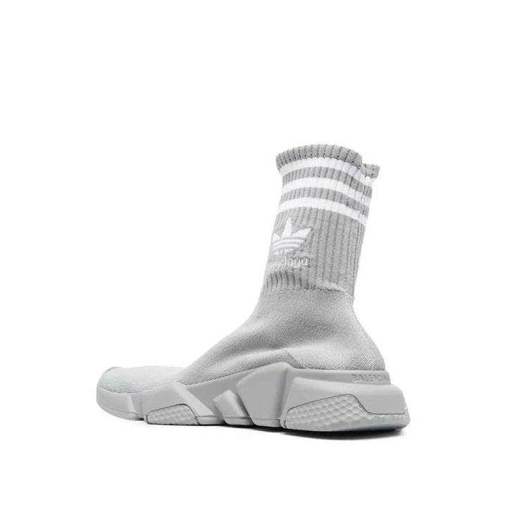 BALENCIAGA X ADIDAS Gray Nylon Athletic Sneakers