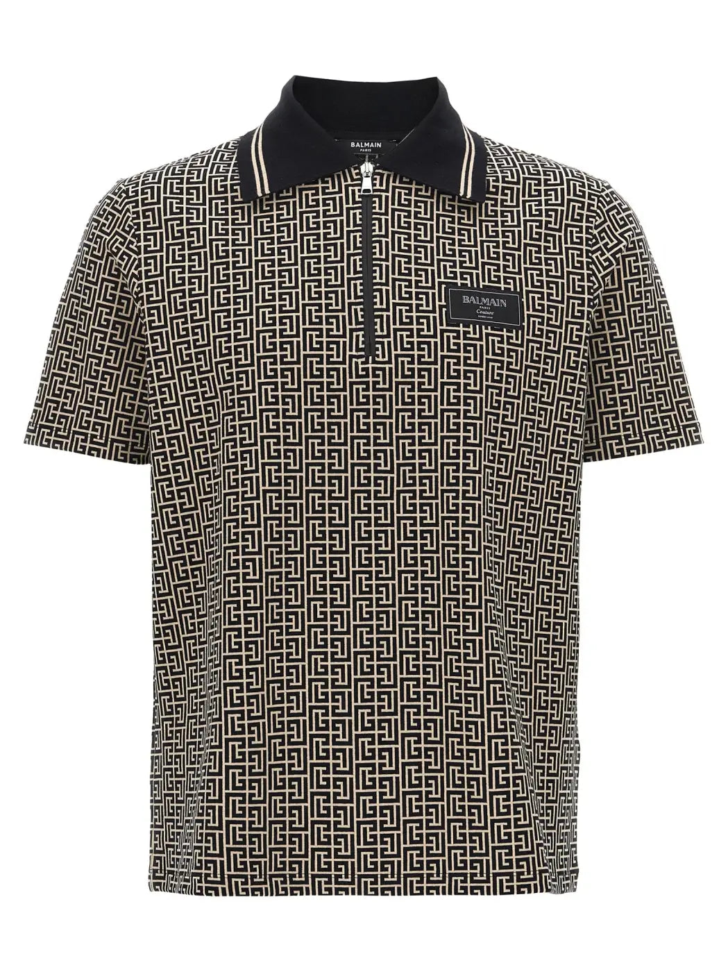 Balmain Bicolor Cotton Polo Shirt