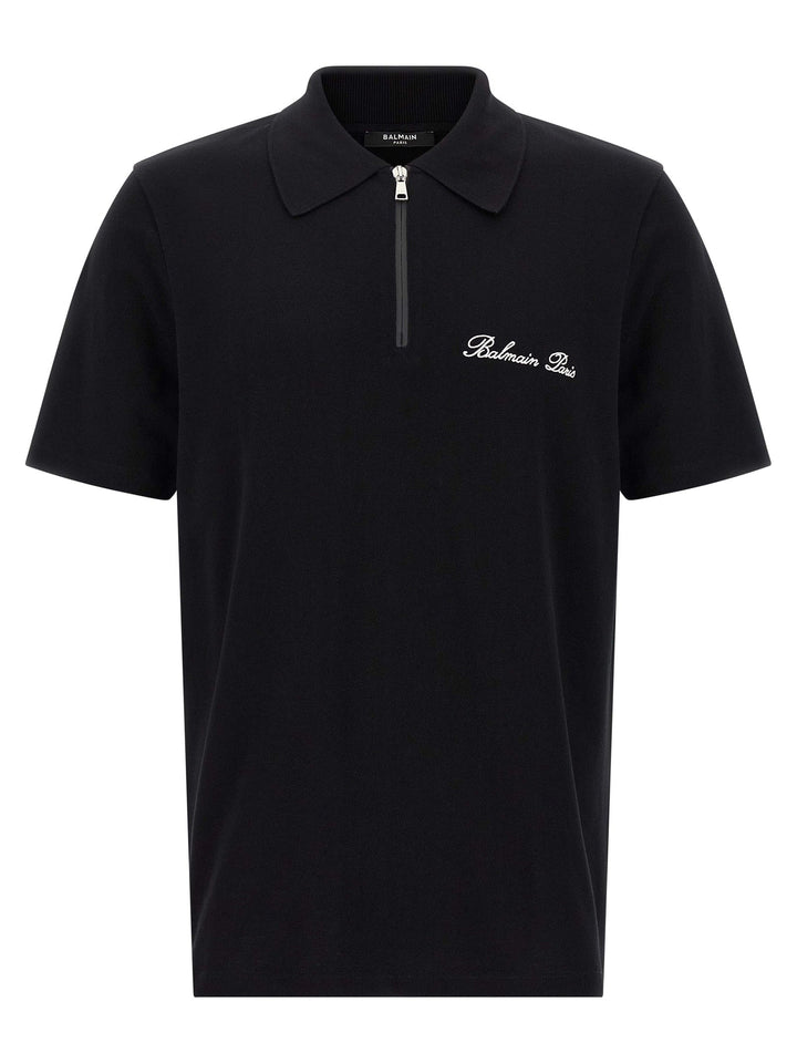 Balmain Bicolor Cotton Polo Shirt
