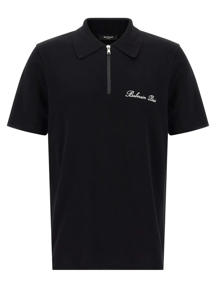 Balmain Bicolor Cotton Polo Shirt