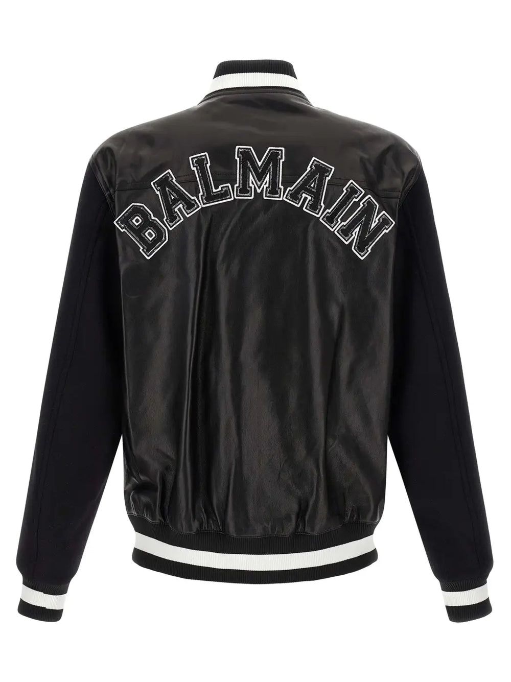 Balmain Bicolor Lamb Leather Jacket
