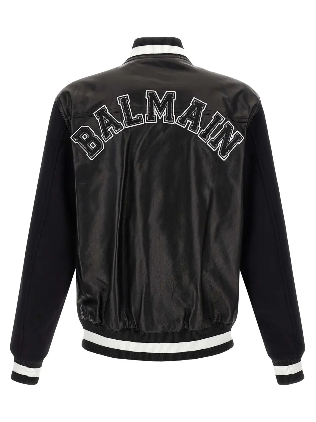 Balmain Bicolor Lamb Leather Jacket