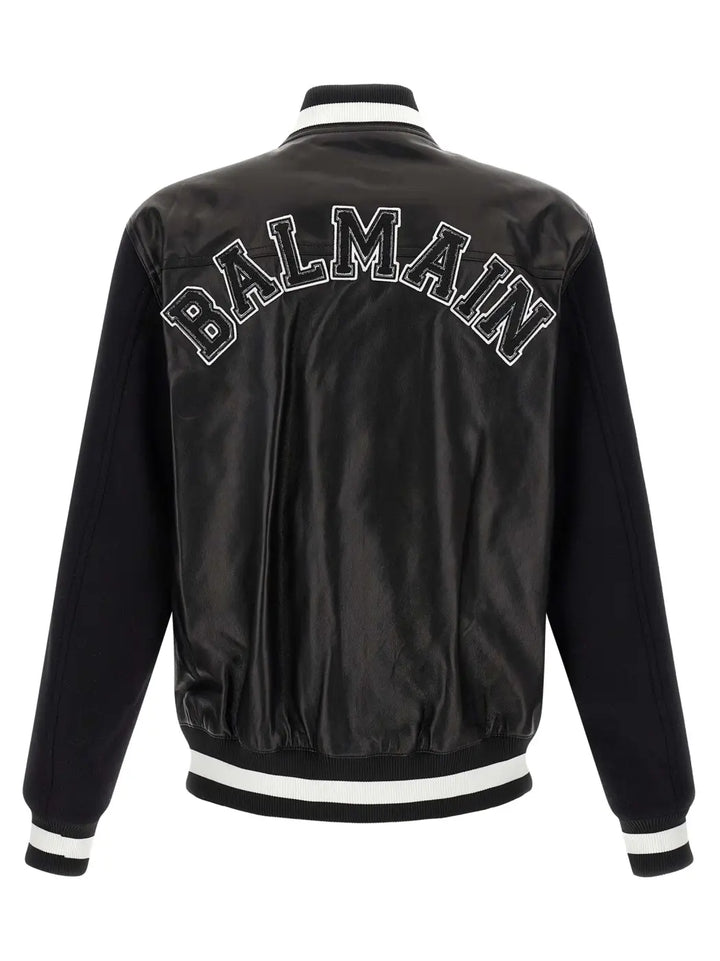 Balmain Bicolor Lamb Leather Jacket