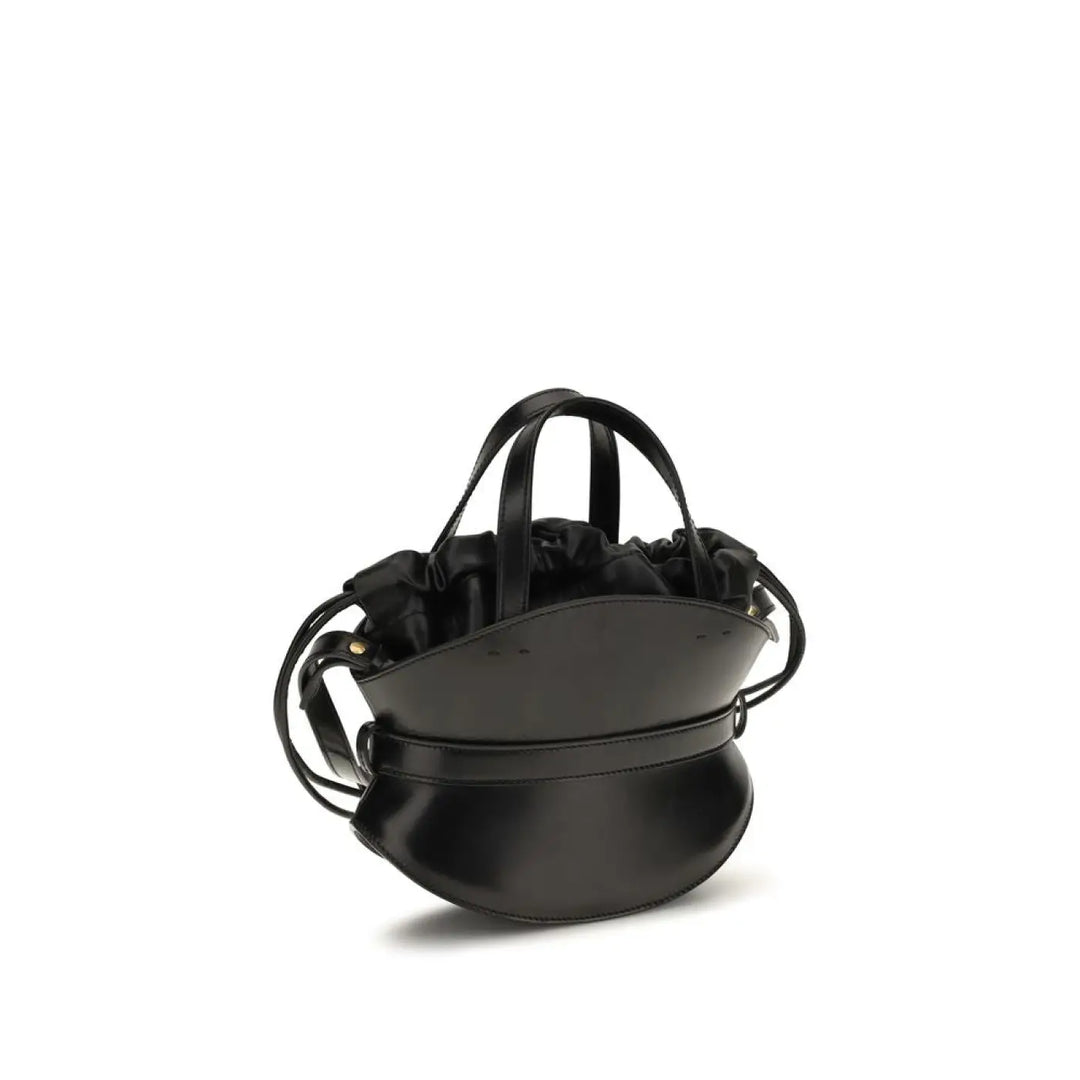 Balmain Black Calf Leather Bos Taurus Shoulder Bag