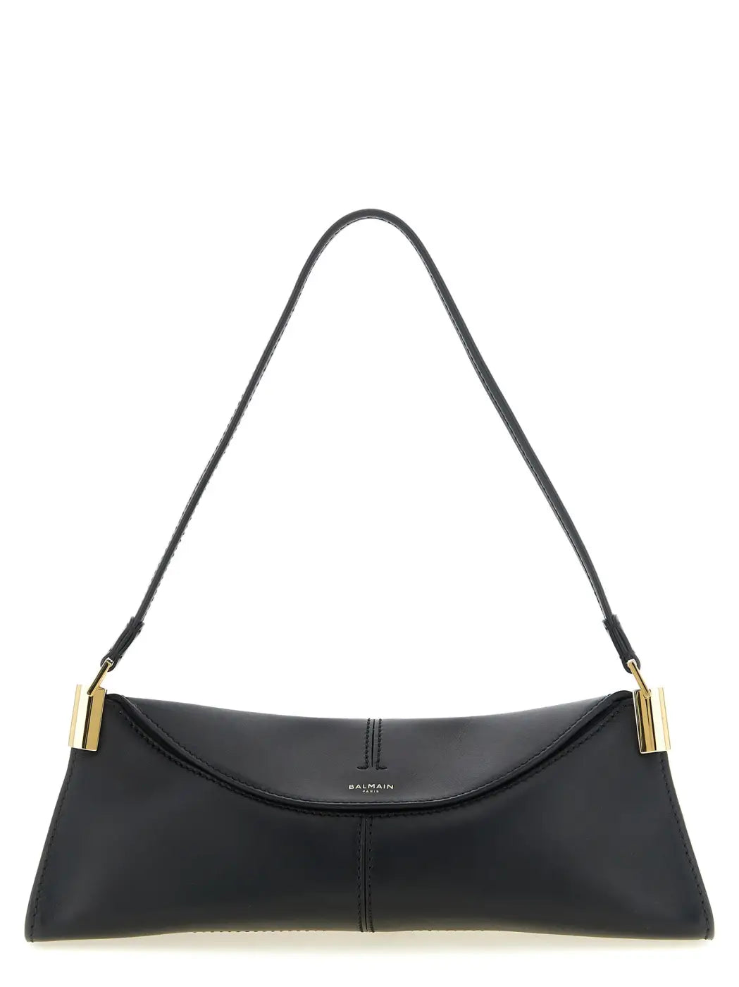 Balmain Black Calfskin Shoulder Bag