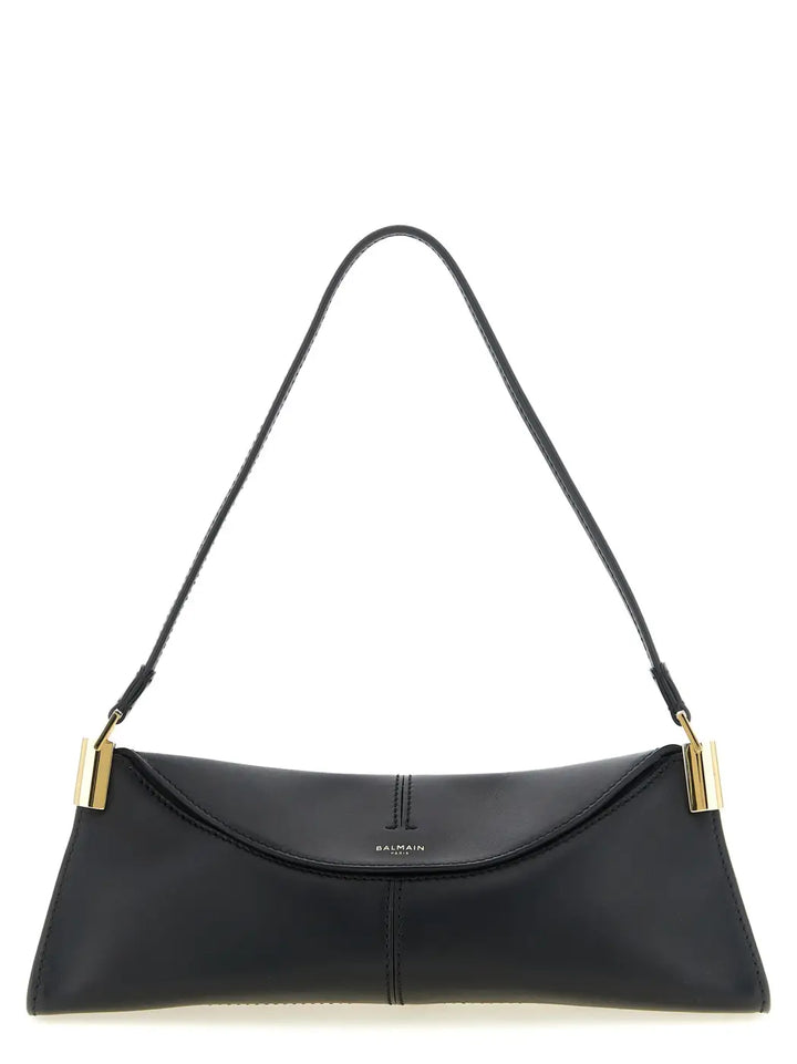 Balmain Black Calfskin Shoulder Bag
