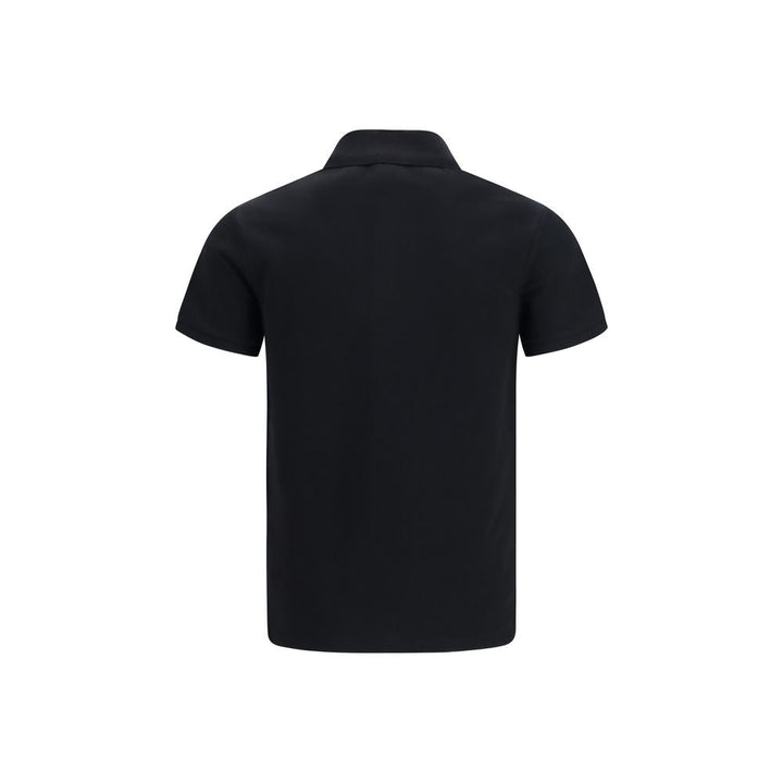 Balmain Black Cotton Polo Shirt