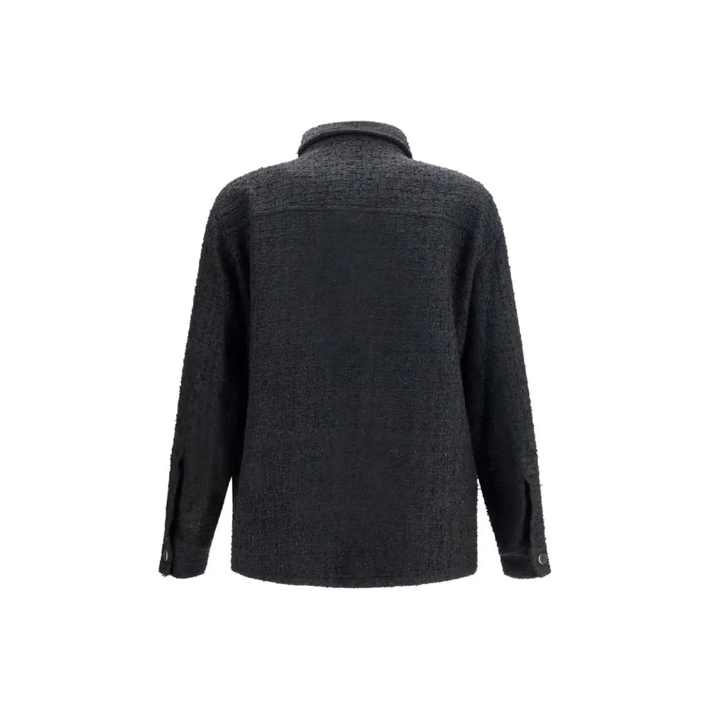 Balmain Black Cotton Shell Jacket