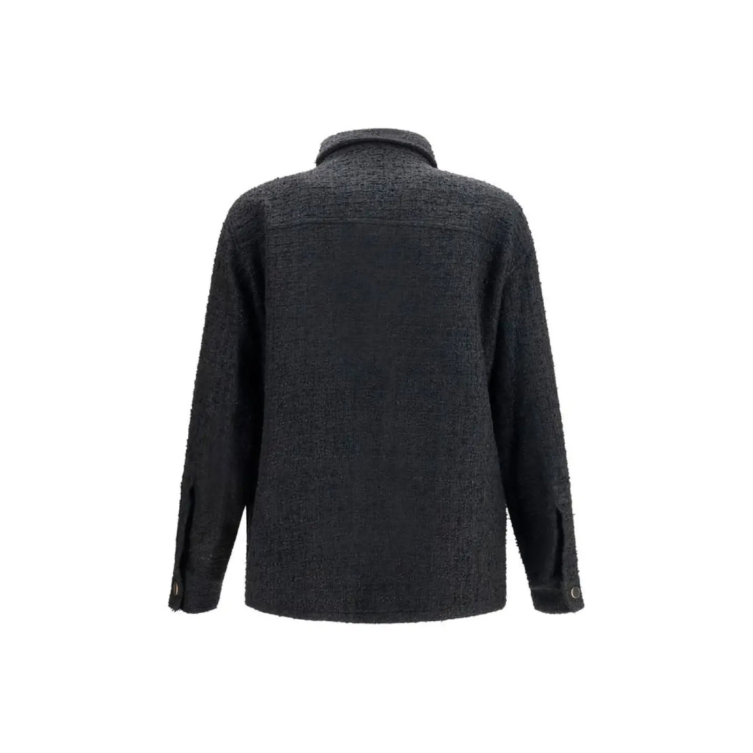 Balmain Black Cotton Shell Jacket
