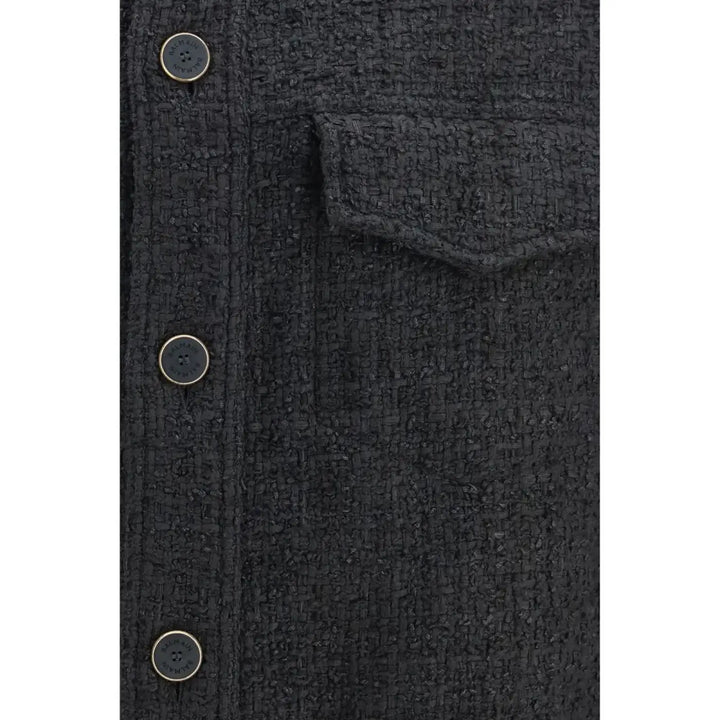 Balmain Black Cotton Shell Jacket